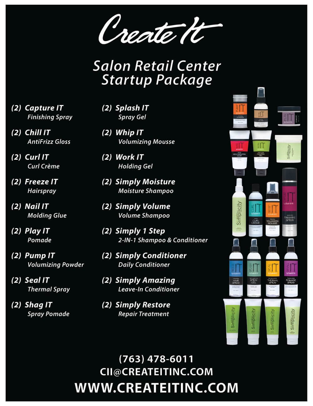 Create IT Salon Retail Center Startup Package
